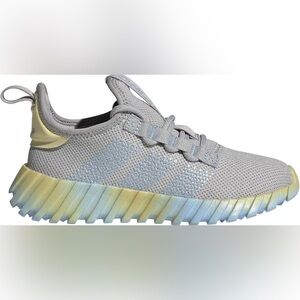 Adidas Kaptir Flow K Sneaker Grey/Blue/Yellow Kids Shoe Size 5 Unisex